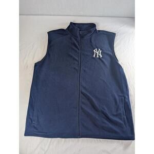 New NY Yankees Vest Jacket Men's Size Small Navy Blue Full Zip Stadium Exclusive